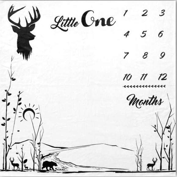 Deer Monthly Milestones Blanket - Picture 1 of 1
